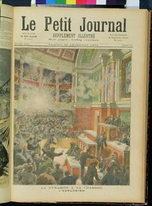 Dinamite explode na Câmara dos Deputados, capa do &39;Le Petit Journal&39; 23 de dezembro de 1893